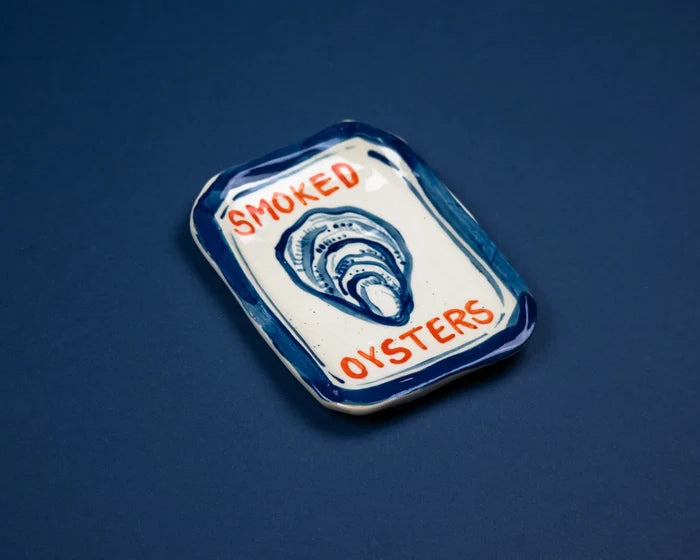Smoked Oysters Ceramic Dish