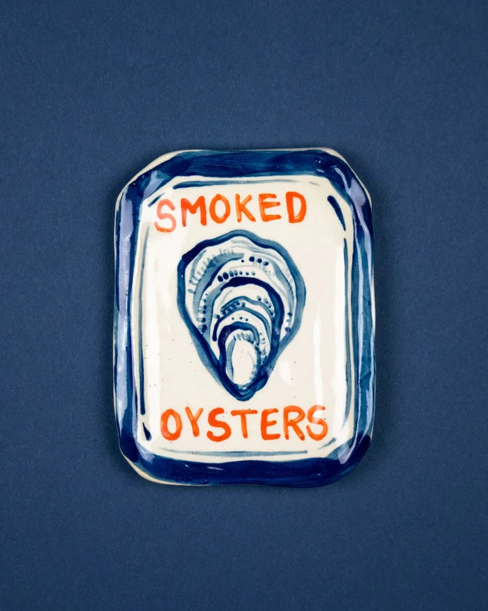 Smoked Oysters Ceramic Dish