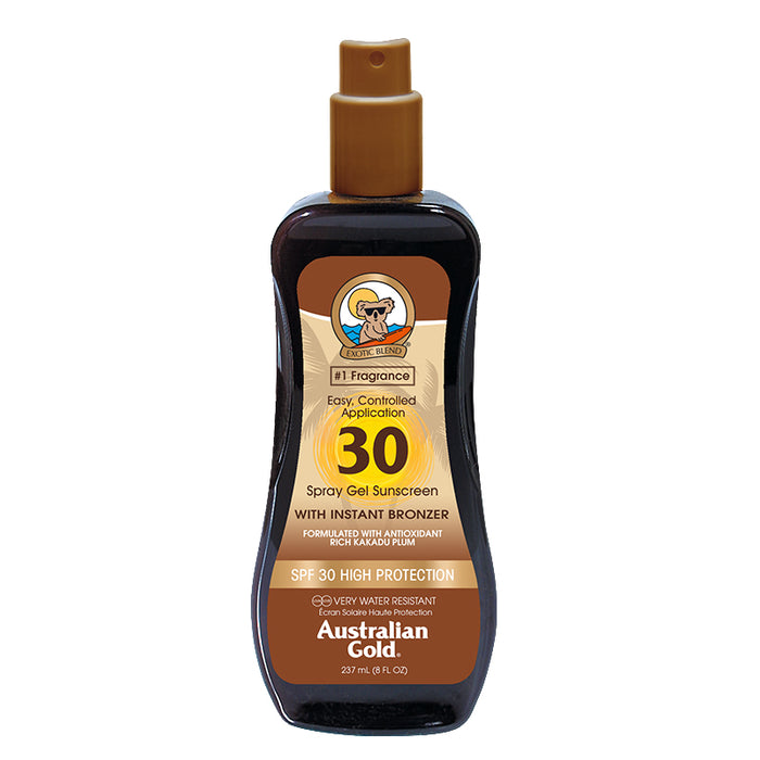 Australian Gold SPF 30 Spray Gel With Bronzer