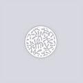 Squiggles Circle Clay Stencil