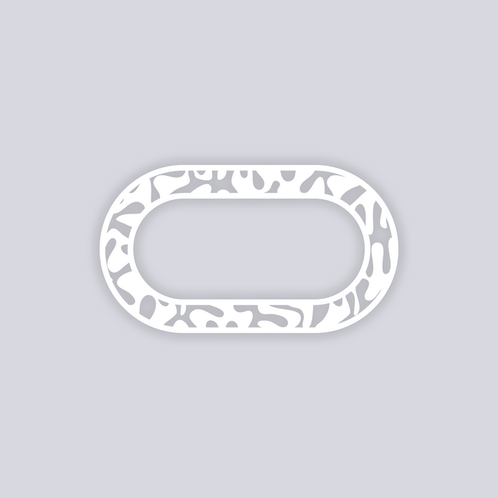 Squiggles Rounded Rectangle Rim Clay Stencil