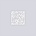 Squiggles Square Clay Stencil