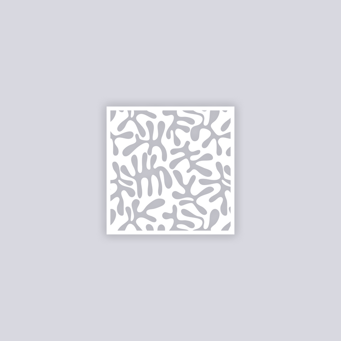 Squiggles Square Clay Stencil