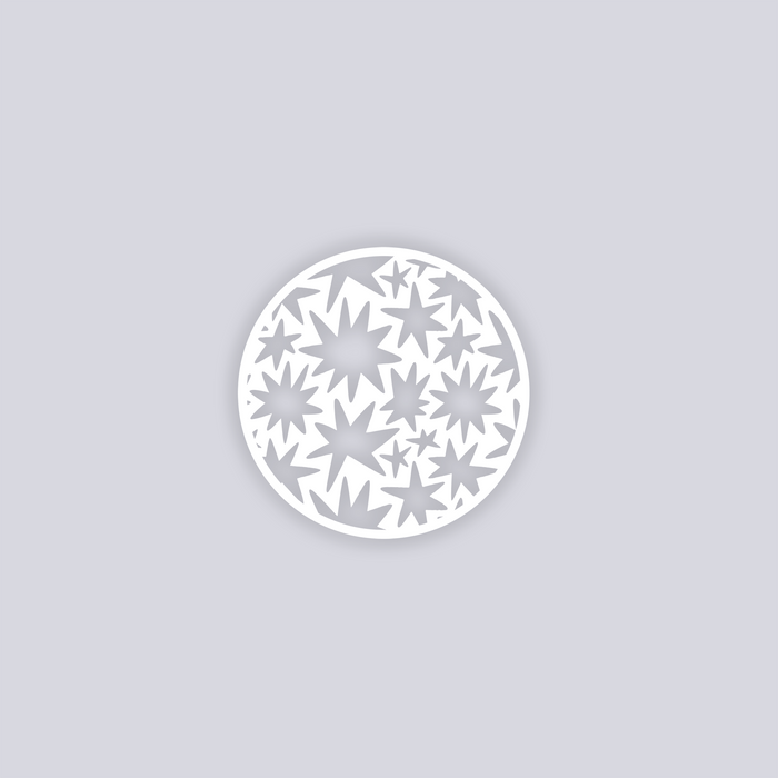Starburst Circle Clay Stencil