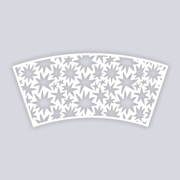 Starburst Cups + Cones Clay Stencil