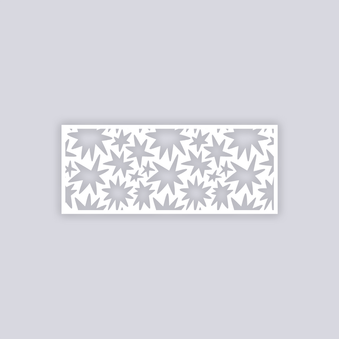 Starburst Rectangle Face Clay Stencil