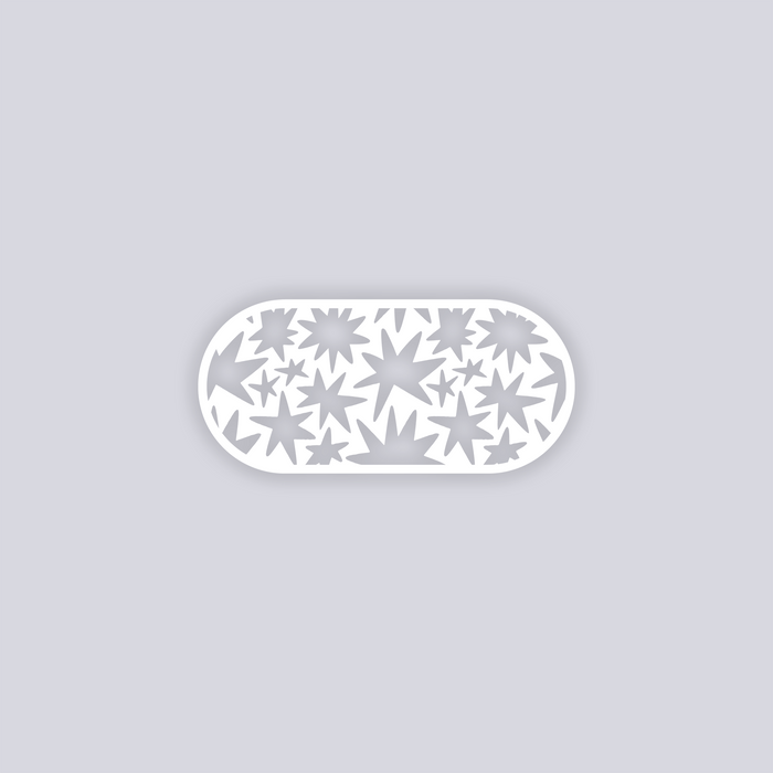Starburst Rounded Rectangle Face Clay Stencil