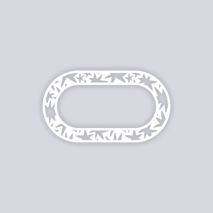 Starburst Rounded Rectangle Rim Clay Stencil