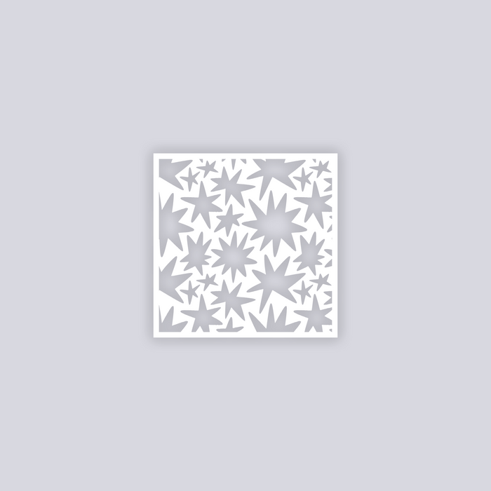 Starburst Square Clay Stencil
