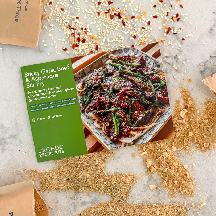Sticky Garlic Beef & Asparagus Stir-Fry Recipe Kit