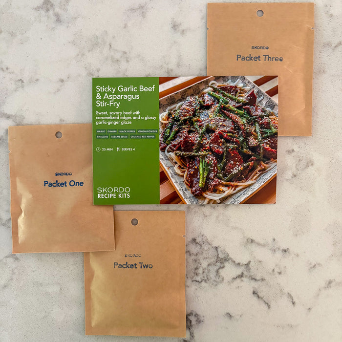 Sticky Garlic Beef & Asparagus Stir-Fry Recipe Kit