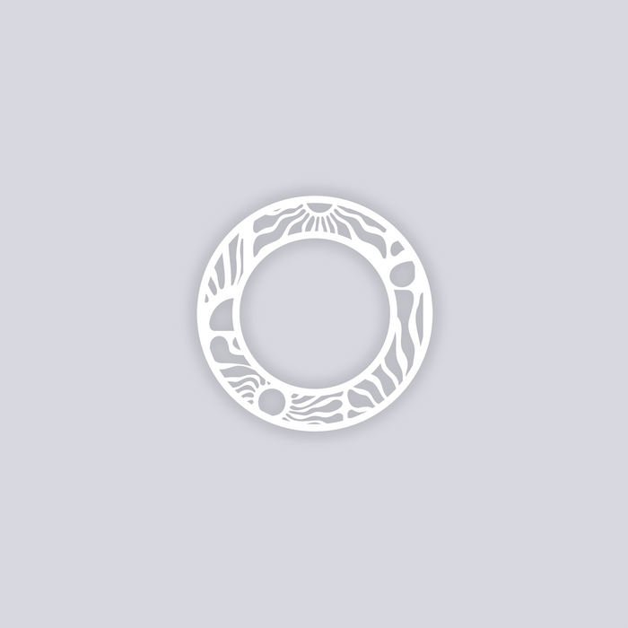 Sun Block Circle Rim Clay Stencil