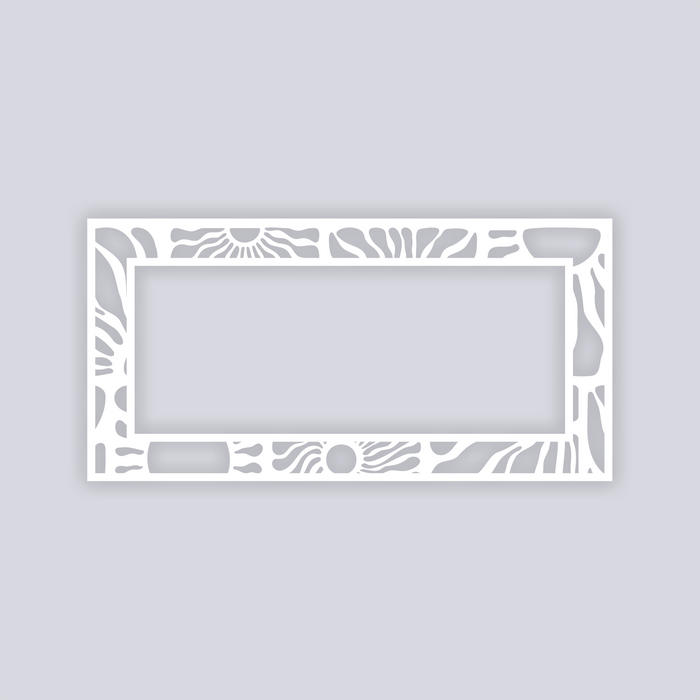 Sun Block Rectangle Rim Clay Stencil
