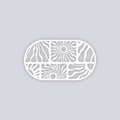 Sun Block Rounded Rectangle Face Clay Stencil
