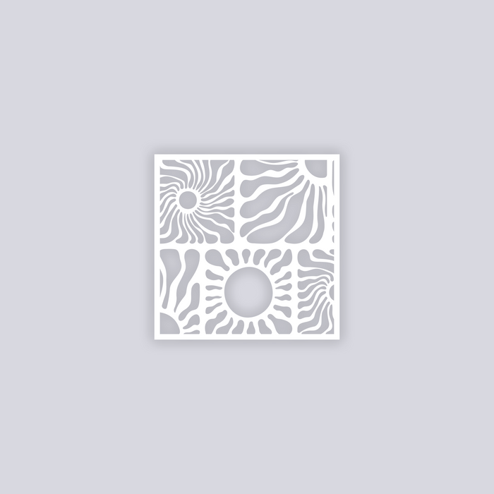 Sun Block Square Clay Stencil