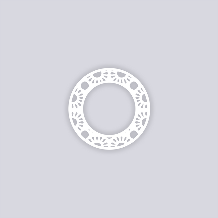 Sun Drops Circle Rim Clay Stencil
