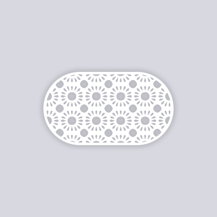 Sun Drops Rounded Rectangle Face Clay Stencil