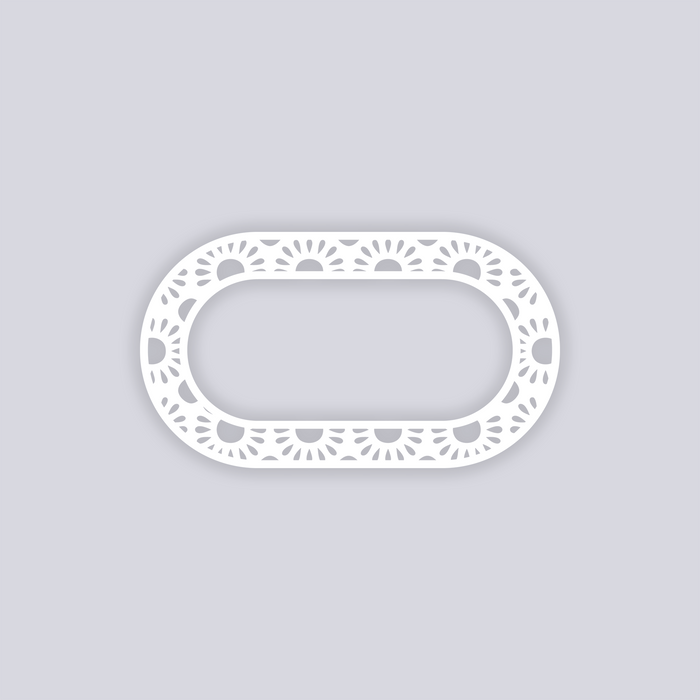 Sun Drops Rounded Rectangle Rim Clay Stencil