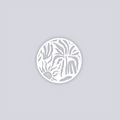 Sunburst Palm Circle Clay Stencil