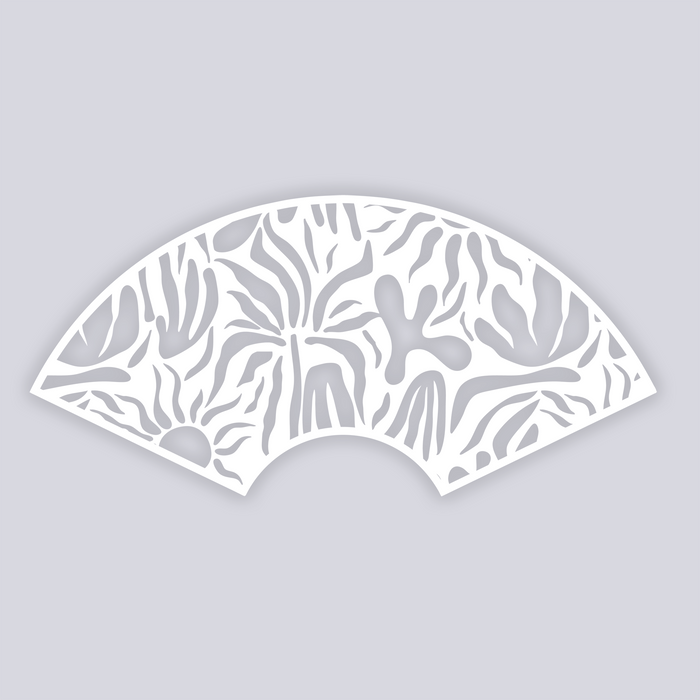 Sunburst Palm Cups + Cones Clay Stencil