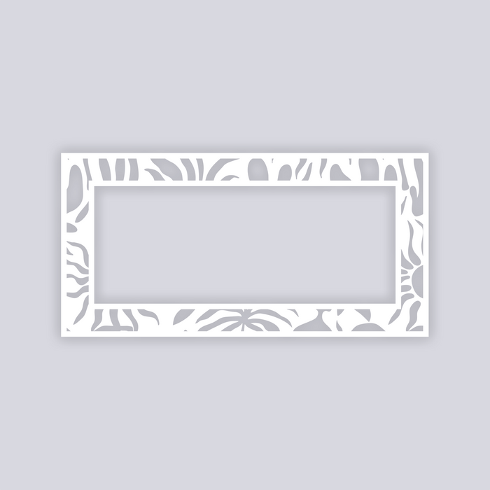 Sunburst Palm Rectangle Rim Clay Stencil