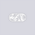 Sunburst Palm Rounded Rectangle Face Clay Stencil