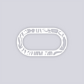 Sunburst Palm Rounded Rectangle Rim Clay Stencil