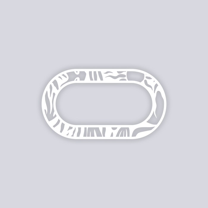 Sunburst Palm Rounded Rectangle Rim Clay Stencil