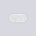 Terrazzo Rounded Rectangle Face Clay Stencil