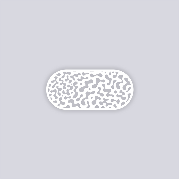 Terrazzo Rounded Rectangle Face Clay Stencil