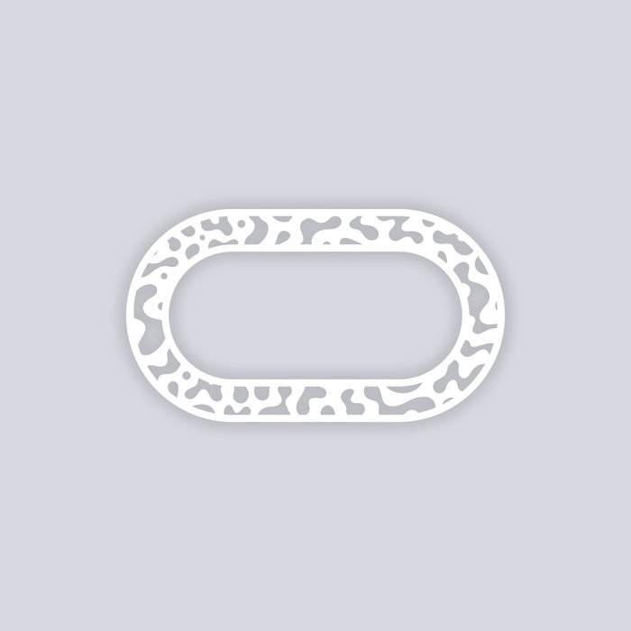 Terrazzo Rounded Rectangle Rim Clay Stencil