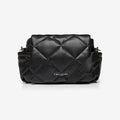 Nova Eco Compact Changing Bag Black Quilted Faux Leather - Mabel & Fox