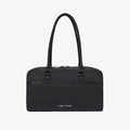 Riley Compact East-West Changing Bag Black Woven - Mabel & Fox