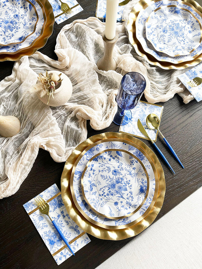 blue timeless plates