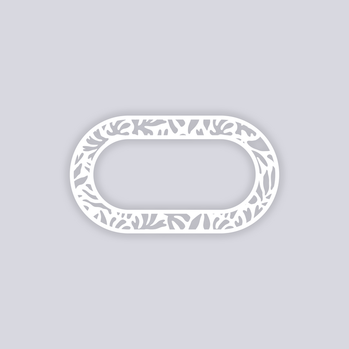 Trendy Funk Rounded Rectangle Rim Clay Stencil