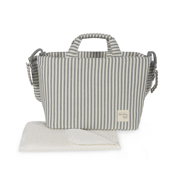 Walking Mum - Changing Bag - Praliné Stripes Matcha - Mabel & Fox
