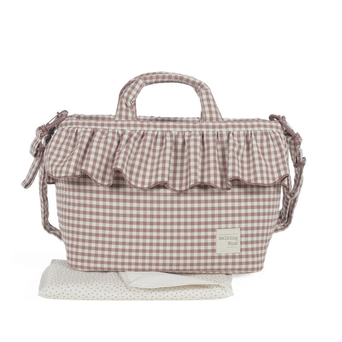 Walking Mum - Changing Bag - Praliné Vichy Moka - Mabel & Fox