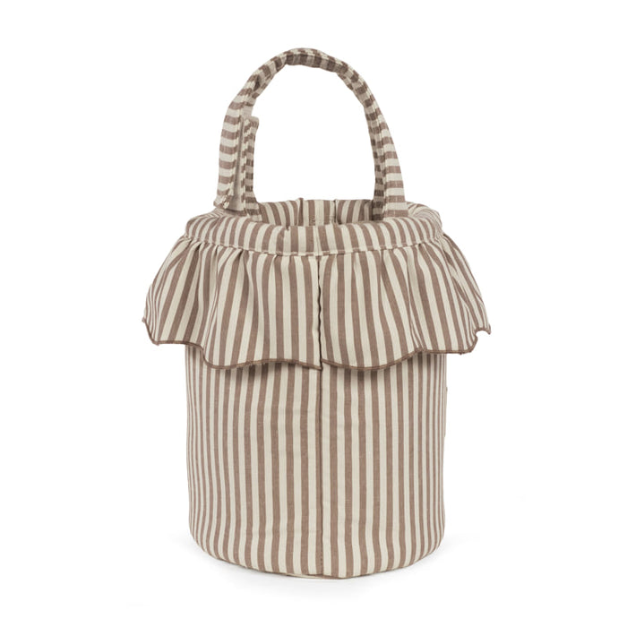 Walking Mum – Bucket Bag –  Praliné Strips Moka - Mabel & Fox