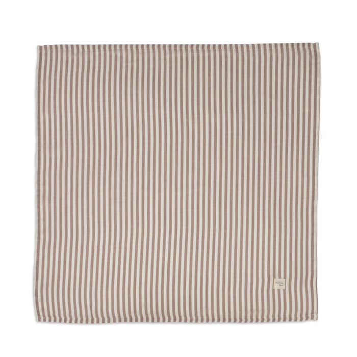 Walking Mum – Muslin Swaddle – Praliné Stripes Moka - Mabel & Fox