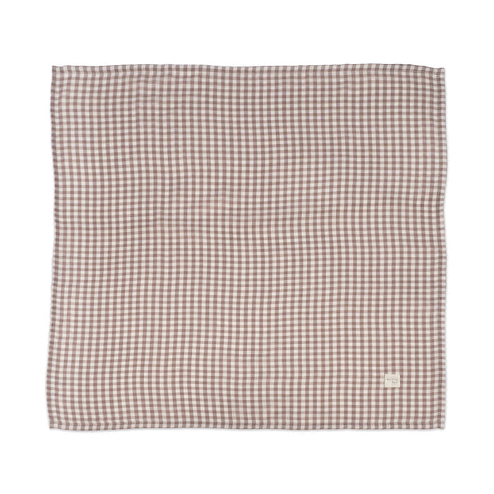 Walking Mum – Muslin Swaddle – Praliné Vichy Moka - Mabel & Fox