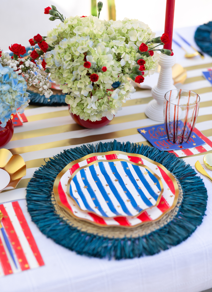 Wavy Salad Plate Patriotic Confetti/8ct