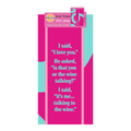 The Drinks On Me Wine Talking Dish Towel is a pink and teal kitchen towel with the funny saying: I said I love you. He asked, is that you or the wine talking? I said, it's me... talking to the wine. A perfect humorous kitchen gift.