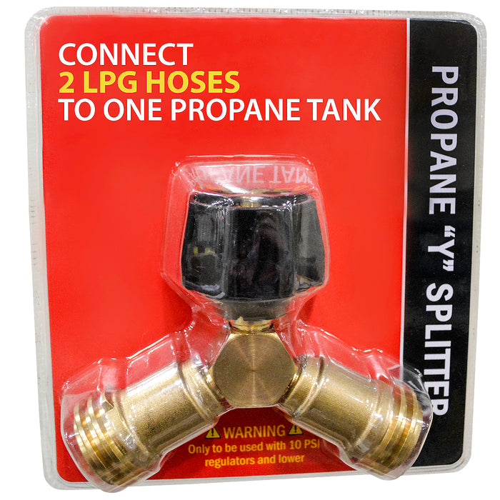 Y CONNECTOR FOR LP GAS TANK