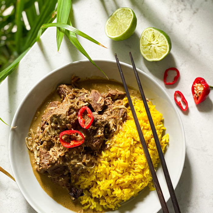 Yuli's Indonesian Beef Rendang with Yellow Coconut Rice Recipe Kit